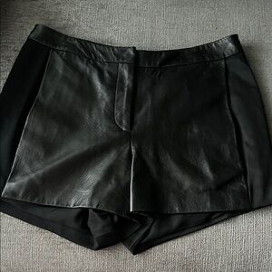 RAMY BROOK Leather Silk Shorts